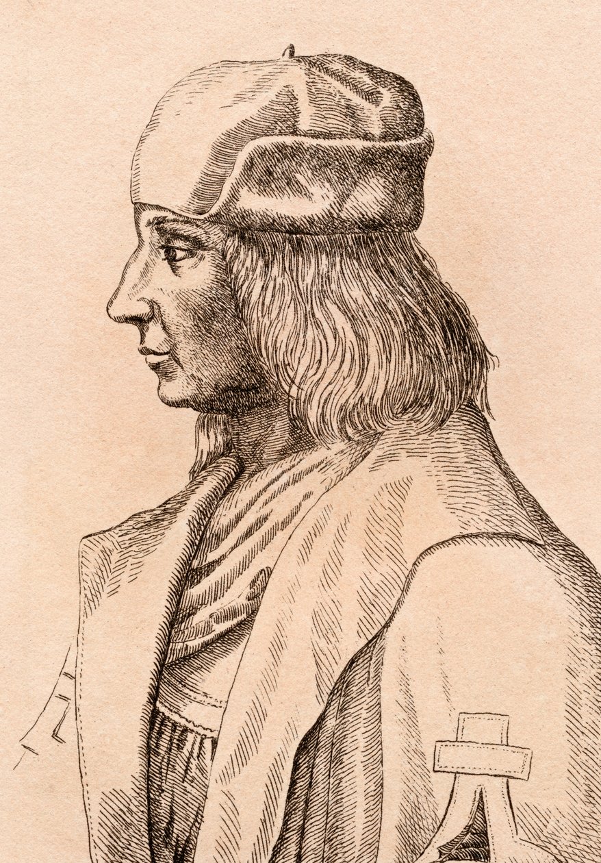 Quentin Massys, illusztráció a „Hiteles festők 75 portréi hiteles eredetikről” című könyvéből, 1817-ben Londonban alkotó: James Girtin