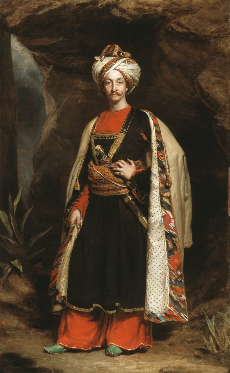 Colin Mackenzie kapitány afgán ruhájában, 1842 körül alkotó: James Sant