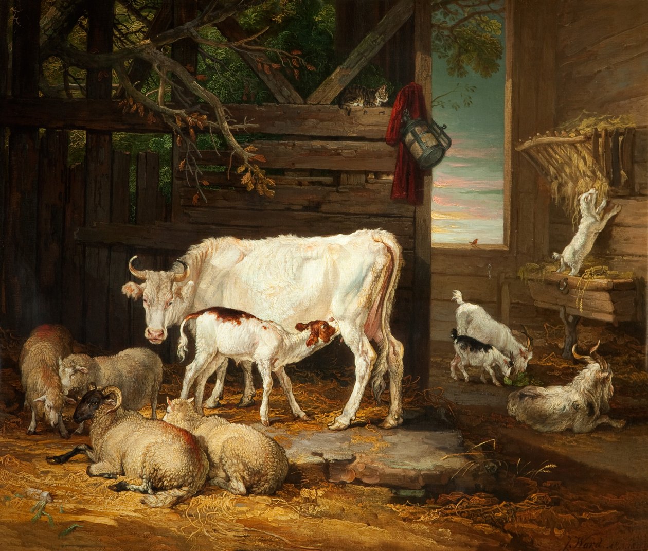 Egy istálló belseje, 1810 alkotó: James Ward