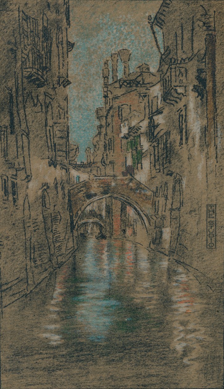 Egy velencei csatorna, 1880 alkotó: James Abbott McNeill Whistler