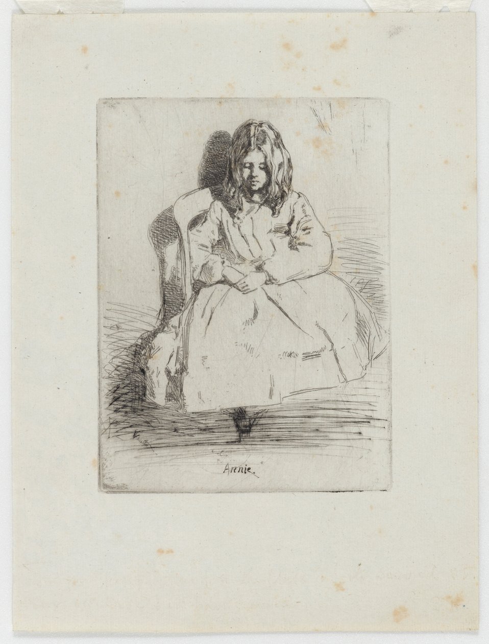 Annie, ül, 1858. alkotó: James Abbott McNeill Whistler