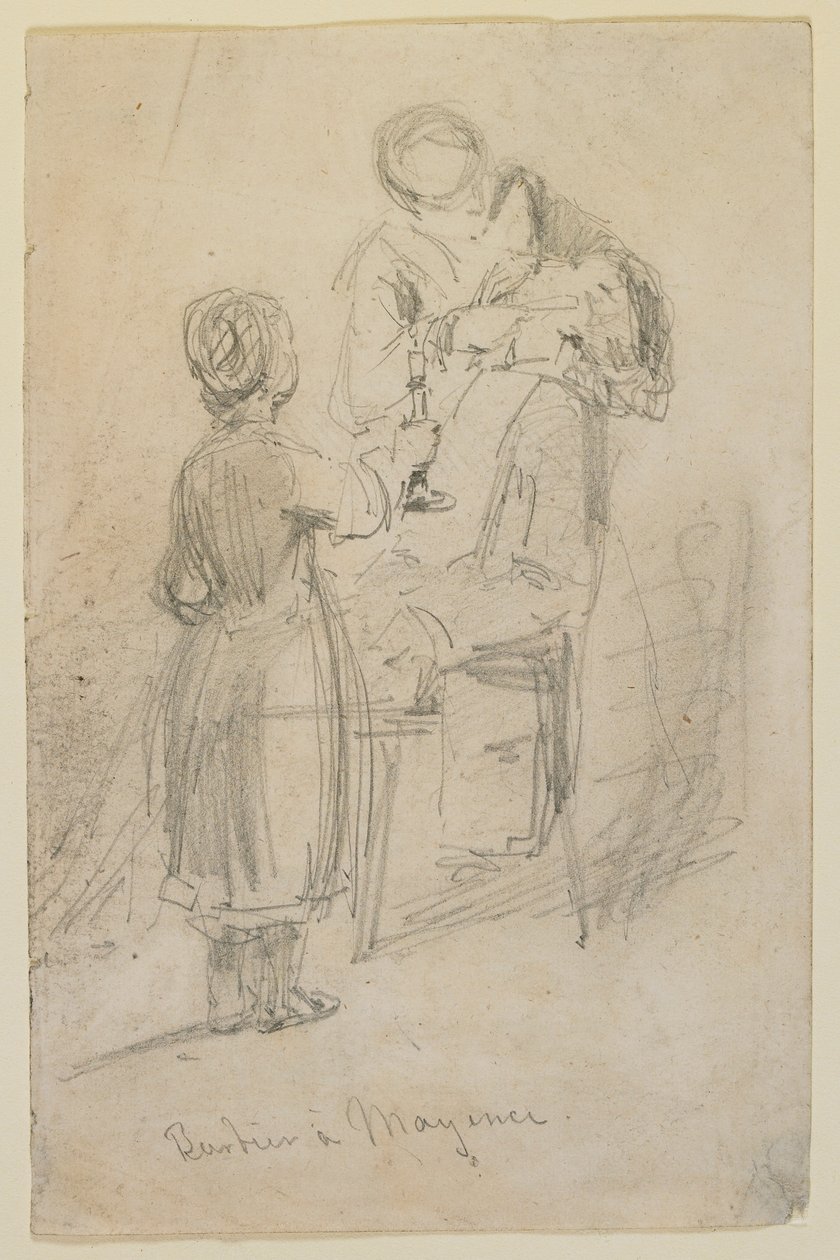 Borbély Mainzban, 1858. alkotó: James Abbott McNeill Whistler