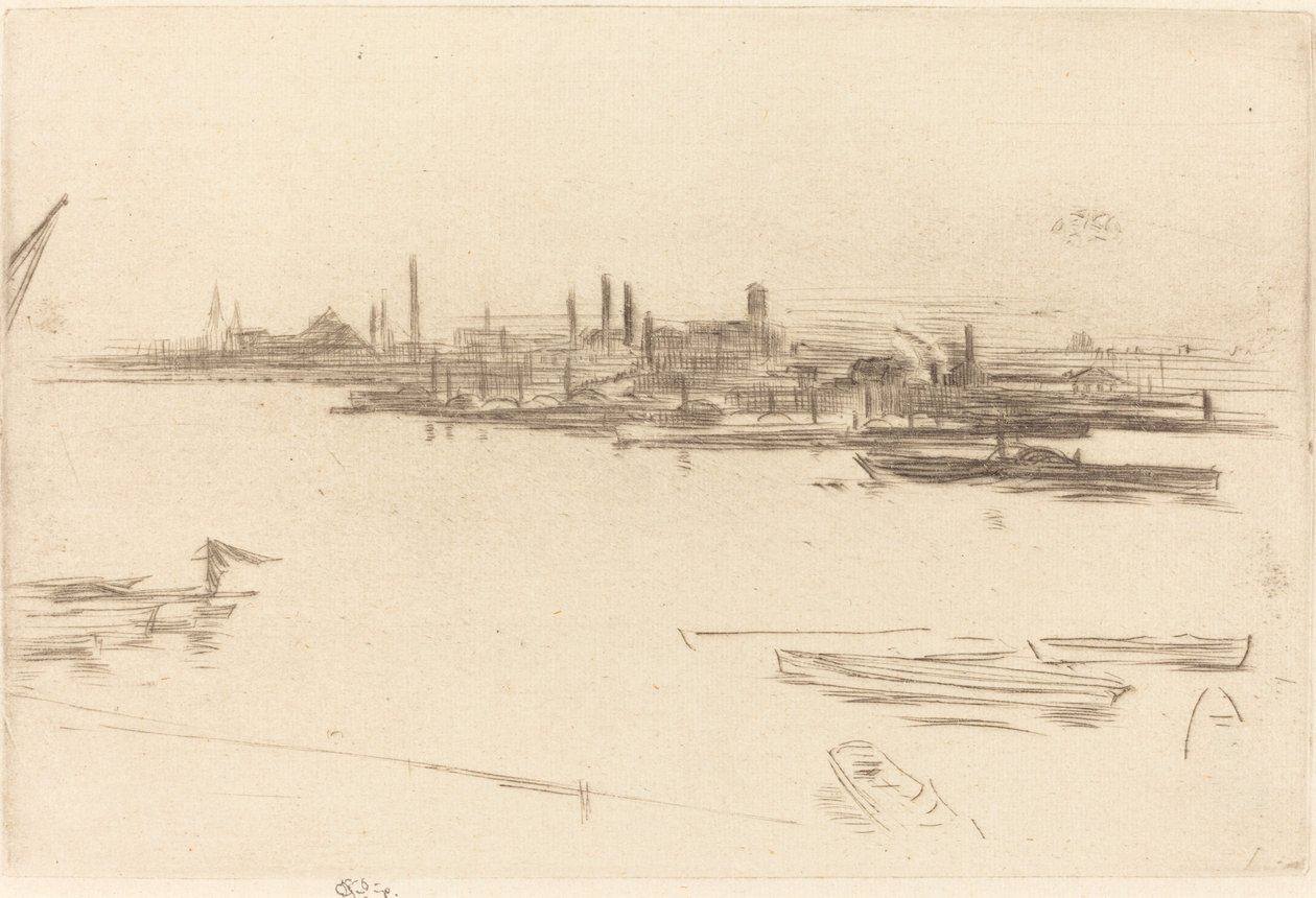 Battersea: Hajnal, 1875. alkotó: James Abbott McNeill Whistler