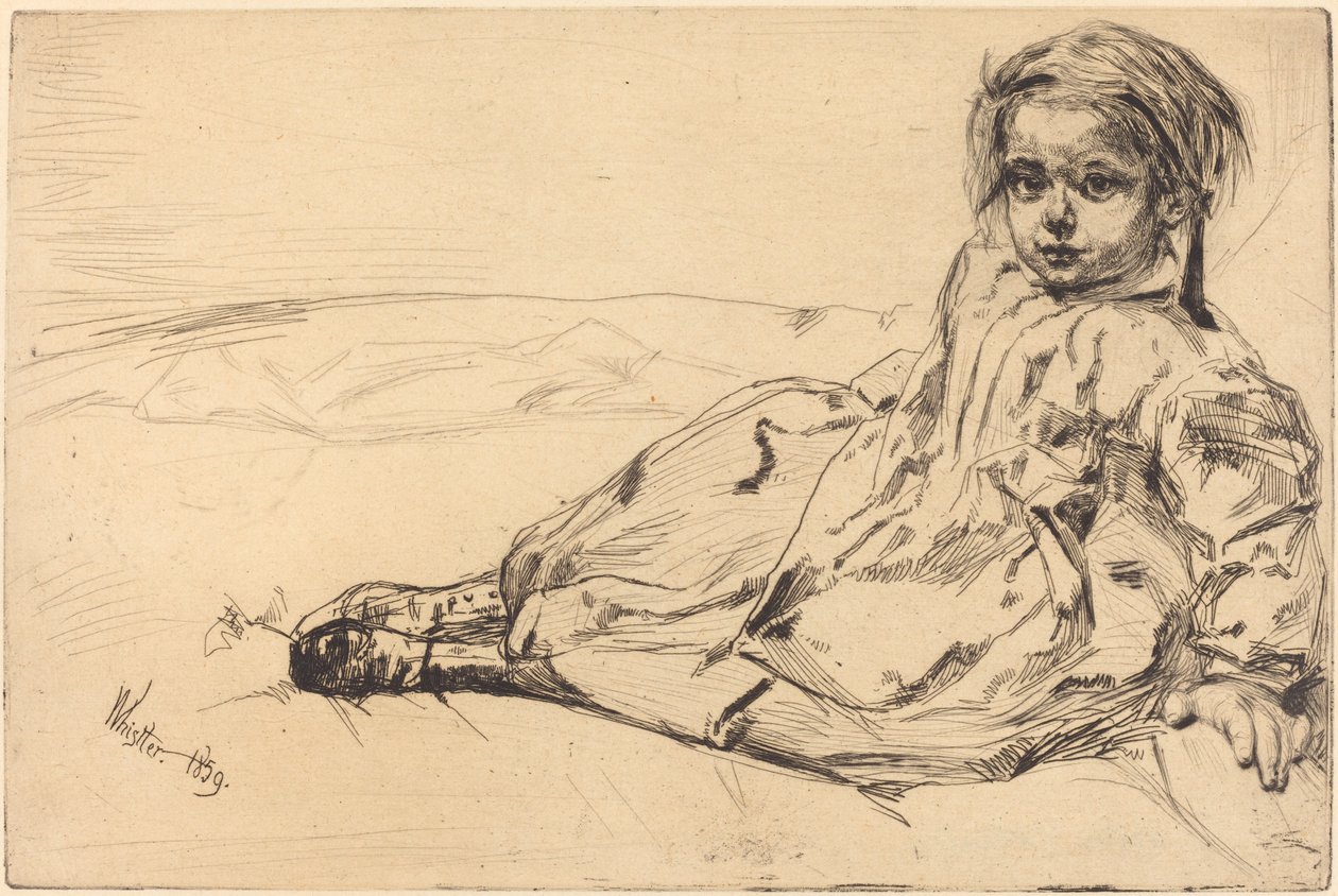 Bibi Valentin, 1859. alkotó: James Abbott McNeill Whistler