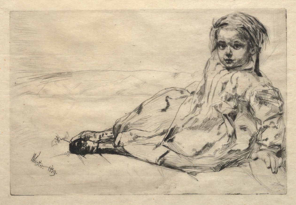 Bibi Valentin, 1859. alkotó: James Abbott McNeill Whistler