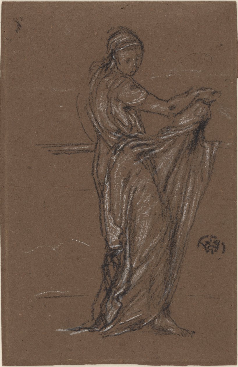 Drapírozott női alak, 1870-1873. alkotó: James Abbott McNeill Whistler