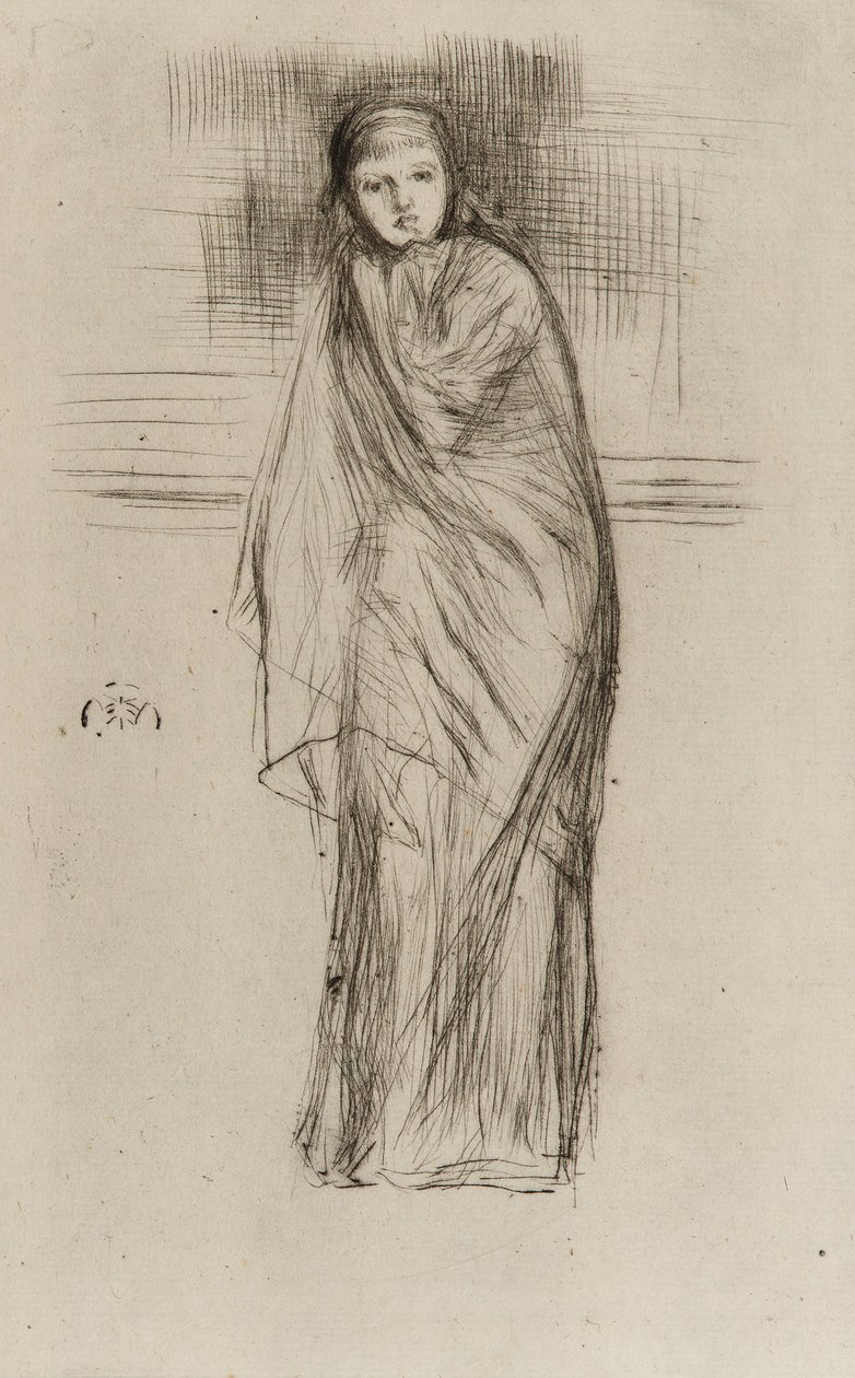 Drapizált modell, 1870. alkotó: James Abbott McNeill Whistler