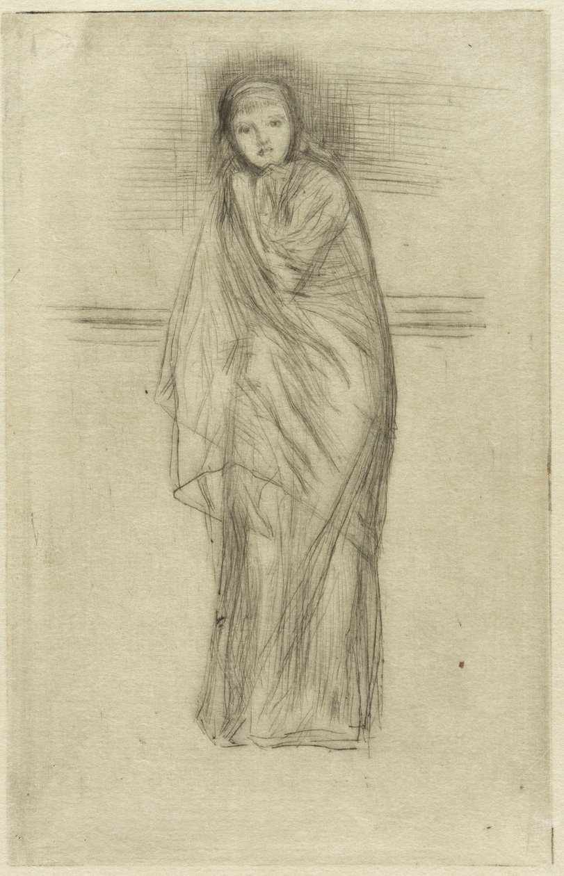 Drapizált modell, 1870. alkotó: James Abbott McNeill Whistler
