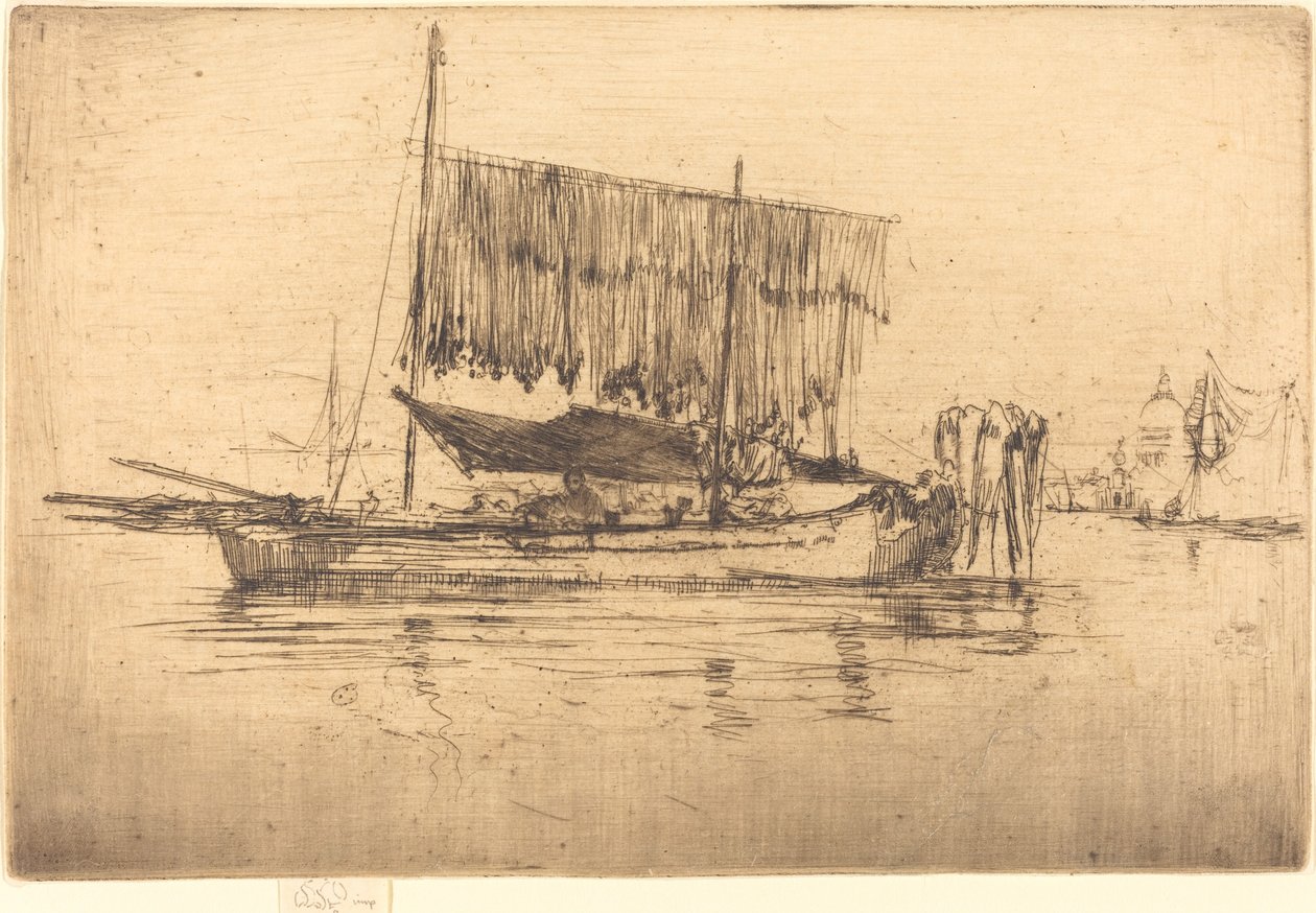 Halászhajó, 1880. alkotó: James Abbott McNeill Whistler