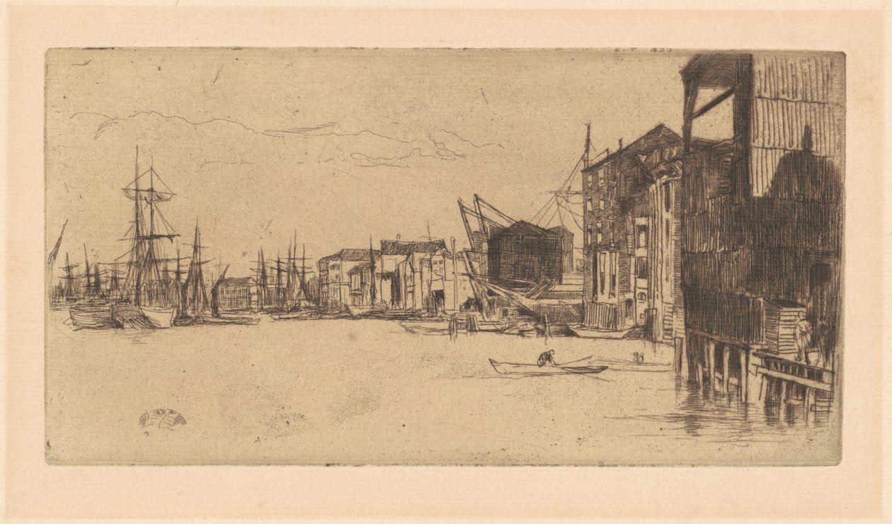 Free Trade Wharf, 1877. alkotó: James Abbott McNeill Whistler