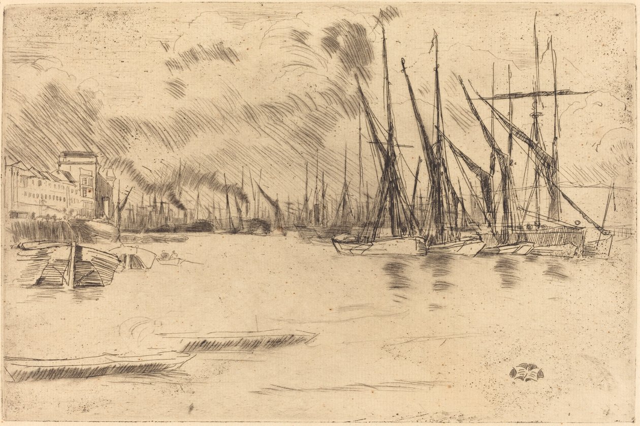 Pickle-Herring lépcsőről, c. 1878. alkotó: James Abbott McNeill Whistler