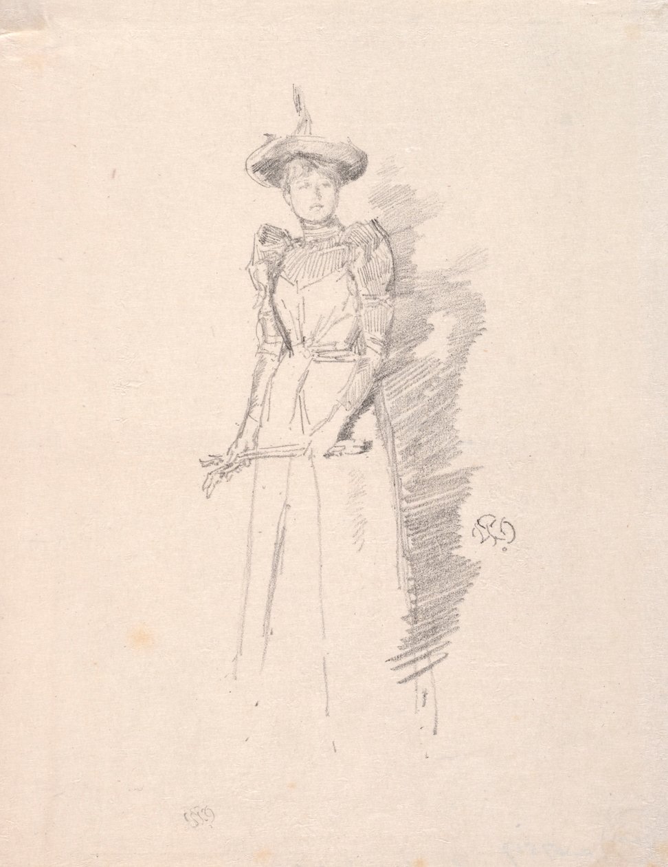 Velúr kesztyű, 1890. alkotó: James Abbott McNeill Whistler