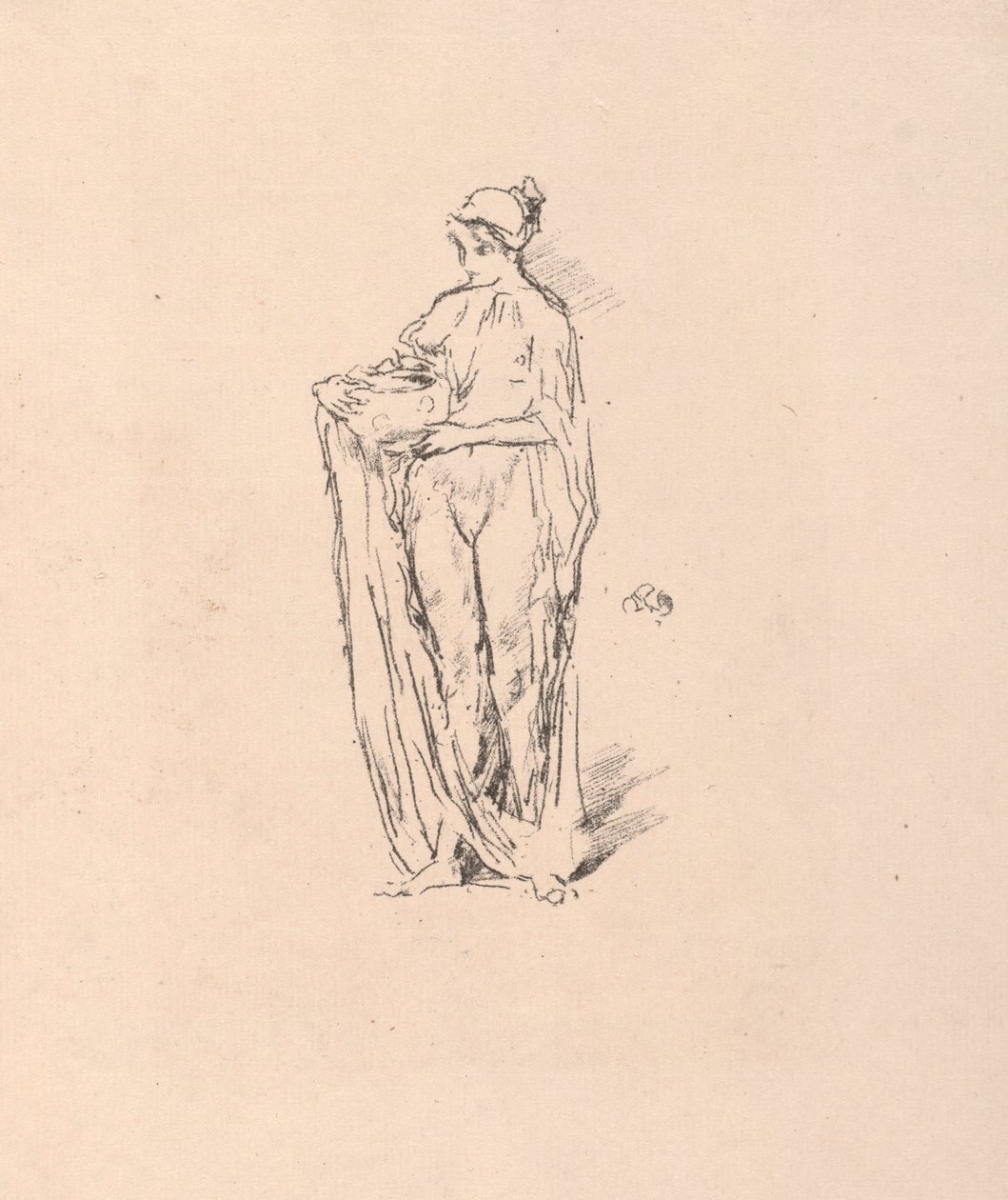 Lány tállal, 1895. alkotó: James Abbott McNeill Whistler