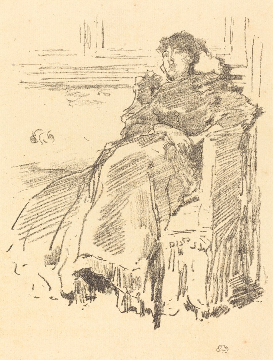 A piros ruha, 1894. alkotó: James Abbott McNeill Whistler