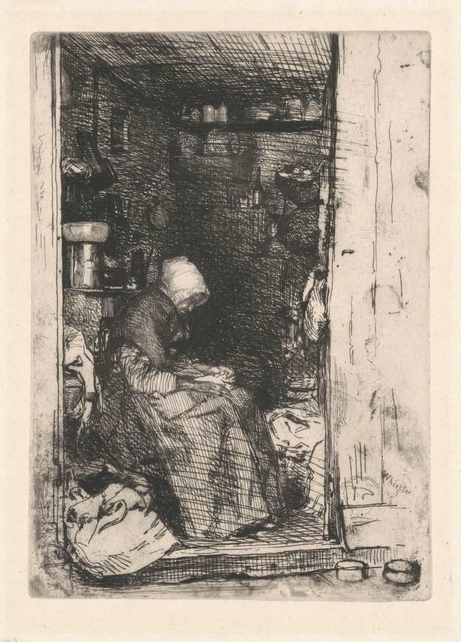 A rongyos öregasszony, 1858. alkotó: James Abbott McNeill Whistler