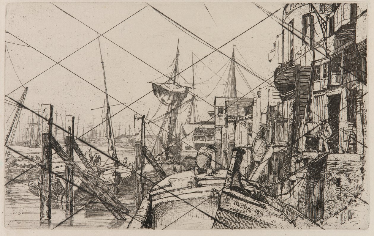 Limehouse, 1859. alkotó: James Abbott McNeill Whistler