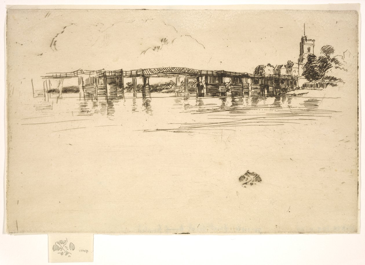 Little Putney Bridge, 1879. alkotó: James Abbott McNeill Whistler