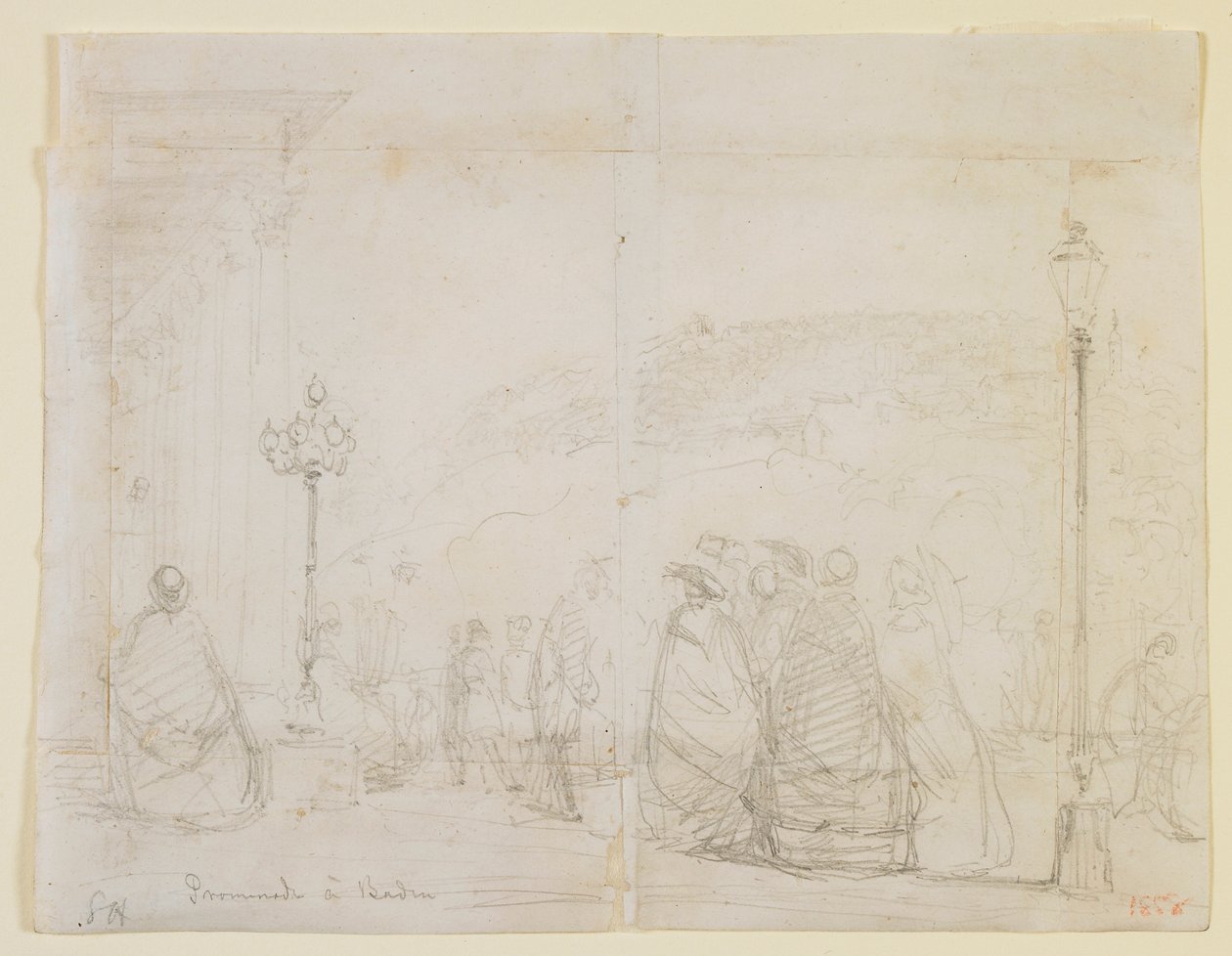 Séta Badenben, 1858. alkotó: James Abbott McNeill Whistler