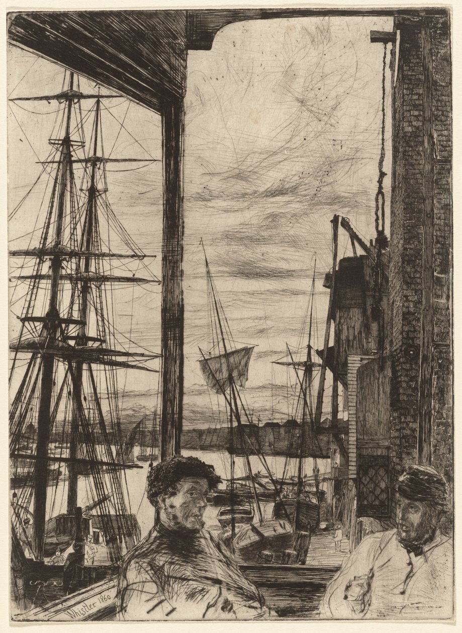 Rotherhithe, 1860. alkotó: James Abbott McNeill Whistler