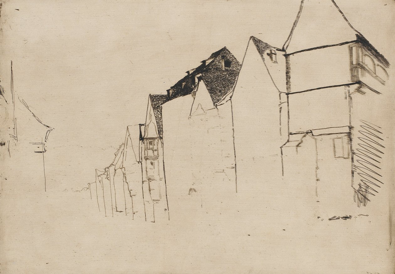 Házvázlat, 1858. alkotó: James Abbott McNeill Whistler