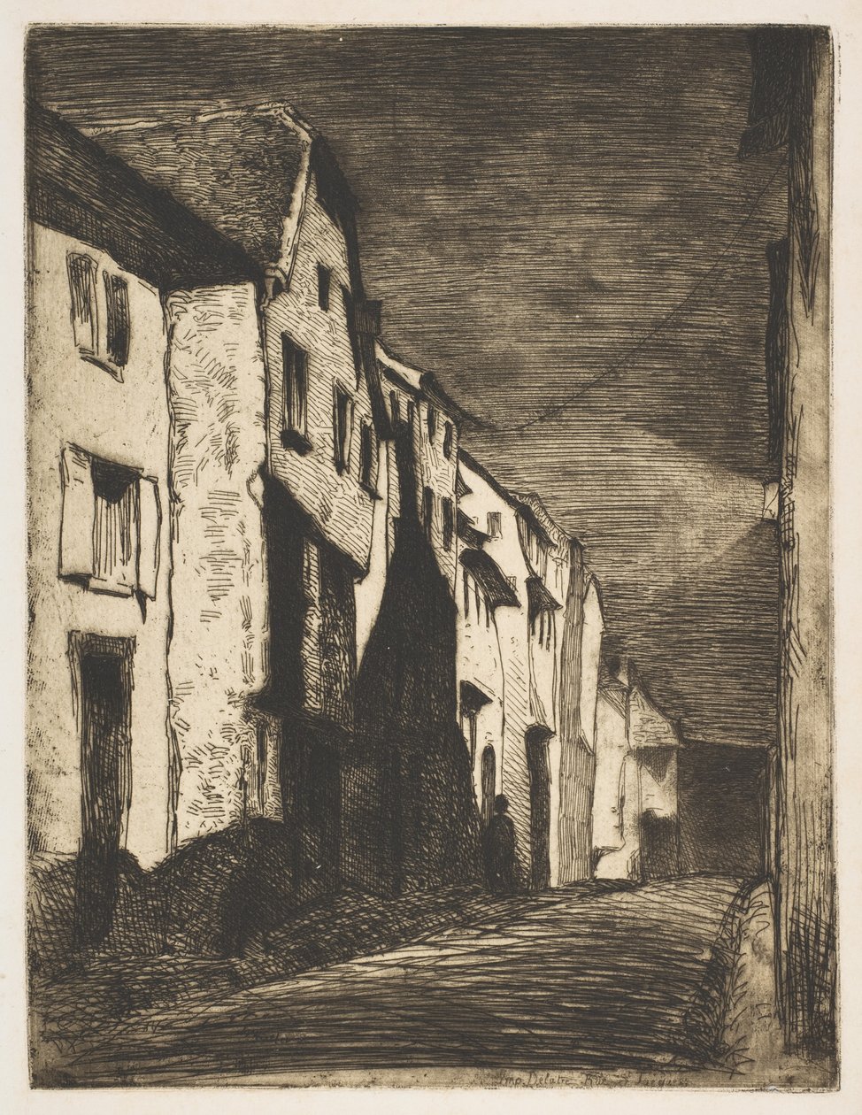 Saverne utca, 1858. alkotó: James Abbott McNeill Whistler