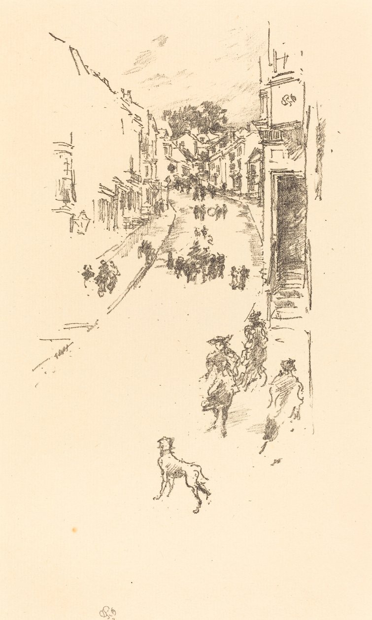 Vasárnap, Lyme Regis, 1895. alkotó: James Abbott McNeill Whistler