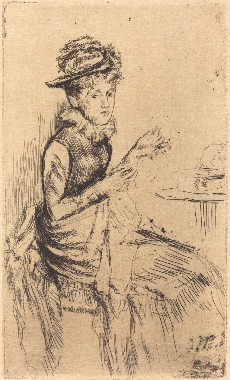 Tatting, c. 1873. alkotó: James Abbott McNeill Whistler