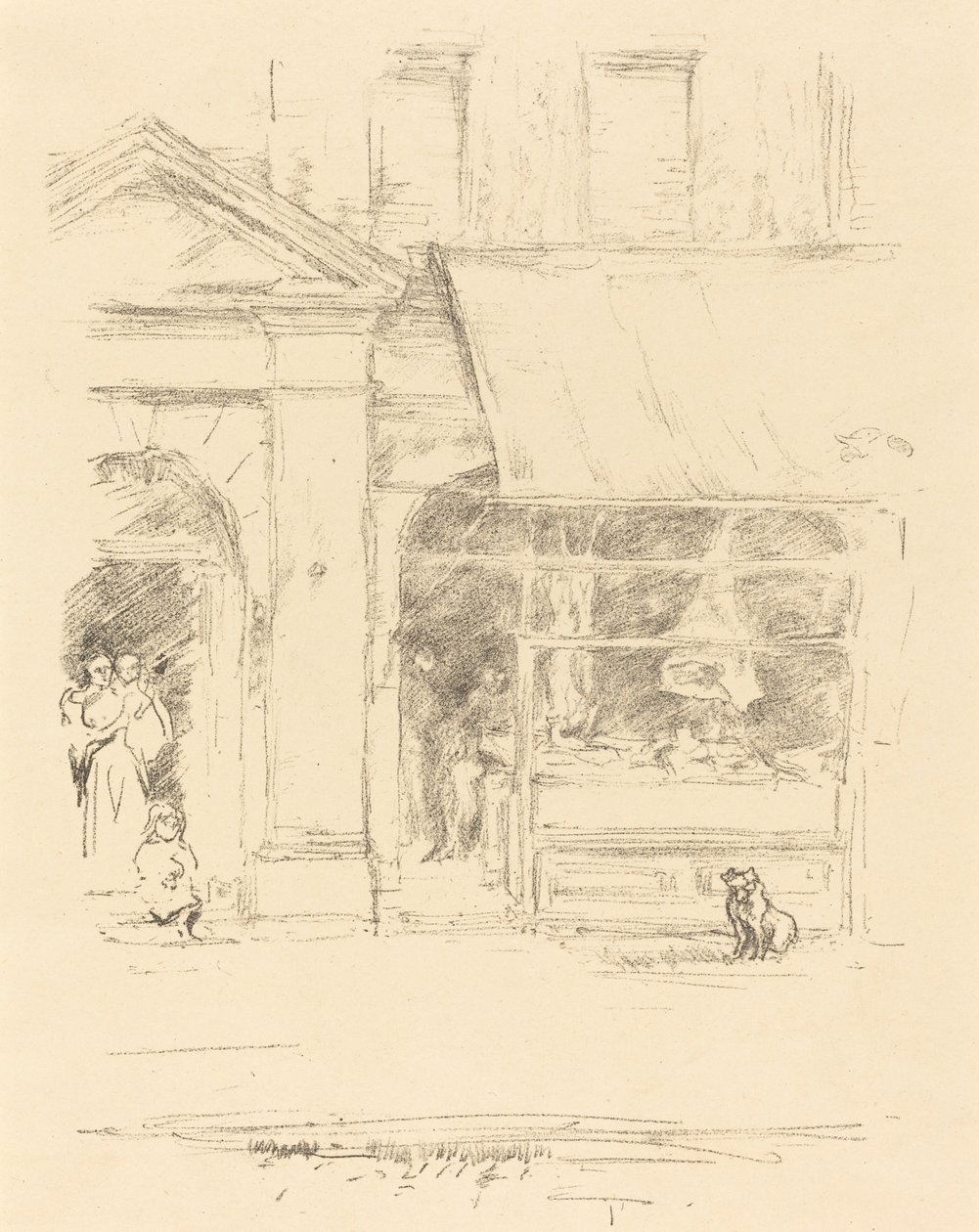 A hentes kutyája, 1896. alkotó: James Abbott McNeill Whistler