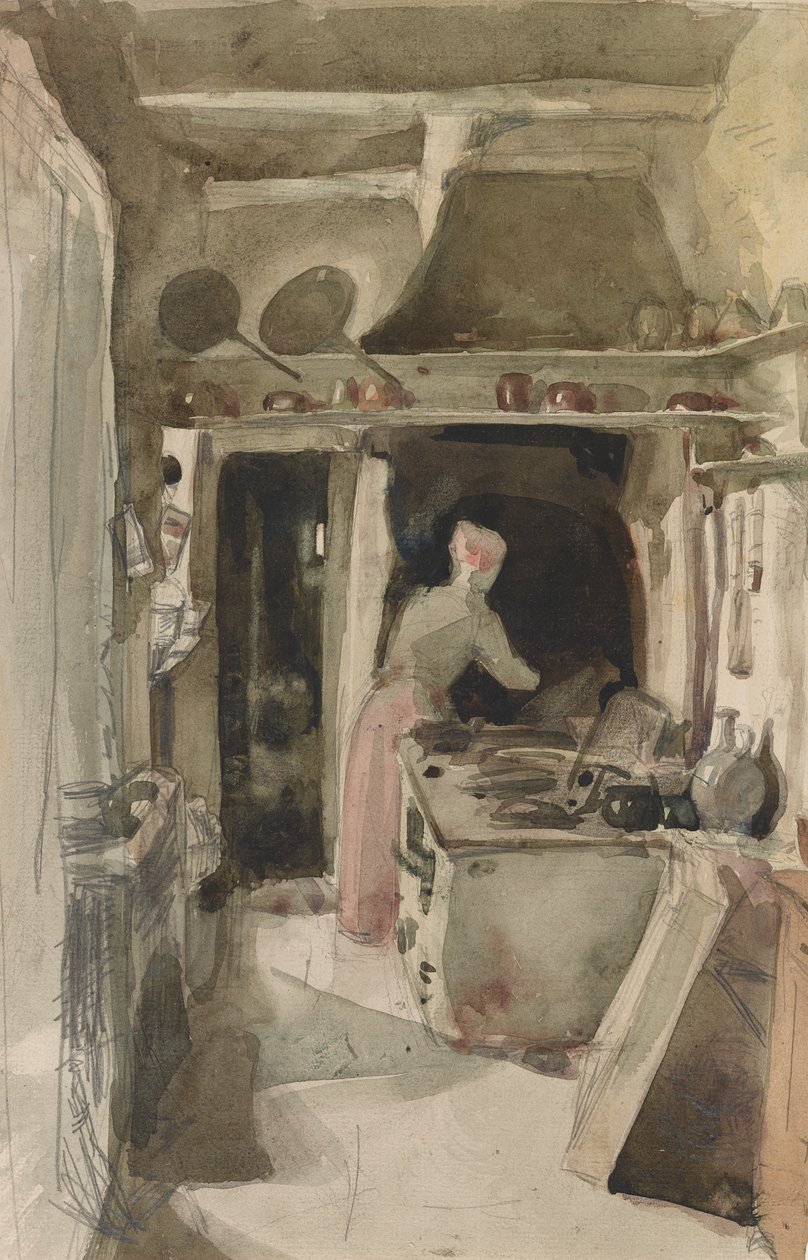 A konyha, 1858. alkotó: James Abbott McNeill Whistler