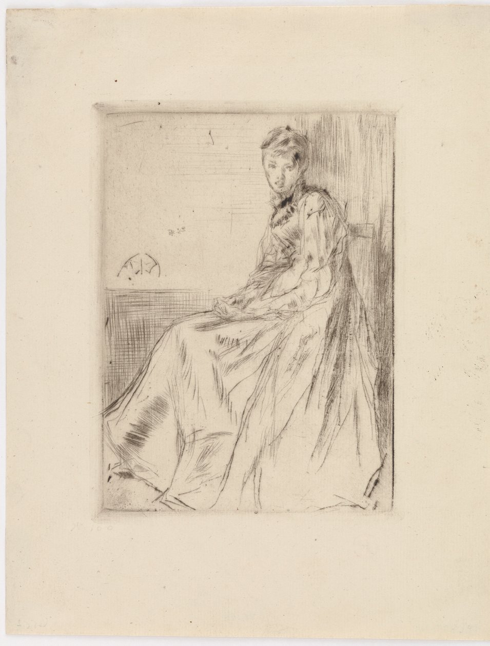 A Maud levél, ülve, 1873. alkotó: James Abbott McNeill Whistler