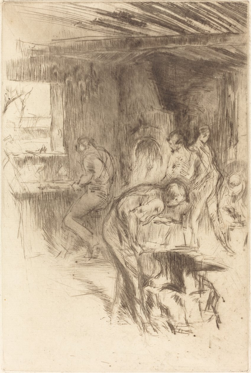 A kis kovácsműhely, 1875. alkotó: James Abbott McNeill Whistler