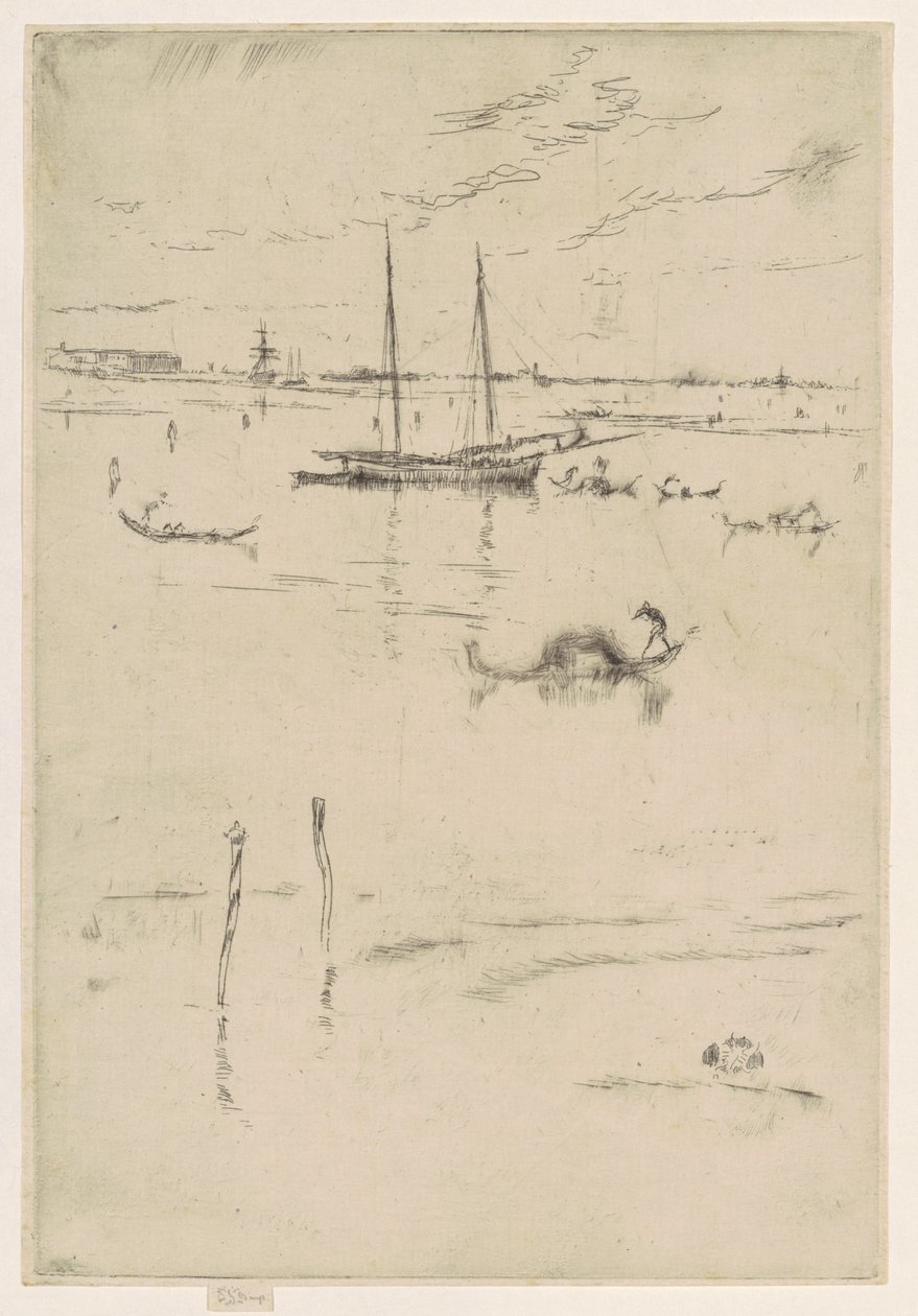 A kis lagúna, 18791880. alkotó: James Abbott McNeill Whistler