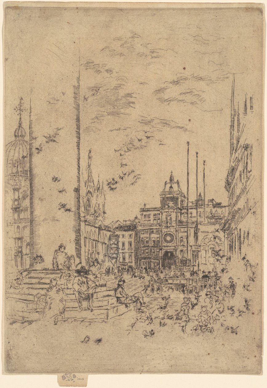 A Piazzetta, 1879-1880. alkotó: James Abbott McNeill Whistler