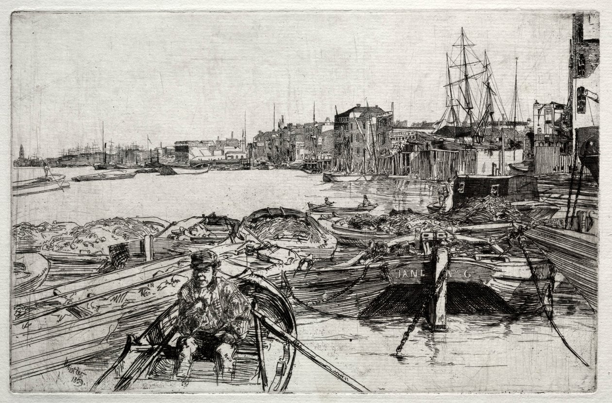 A medence, 1859. alkotó: James Abbott McNeill Whistler
