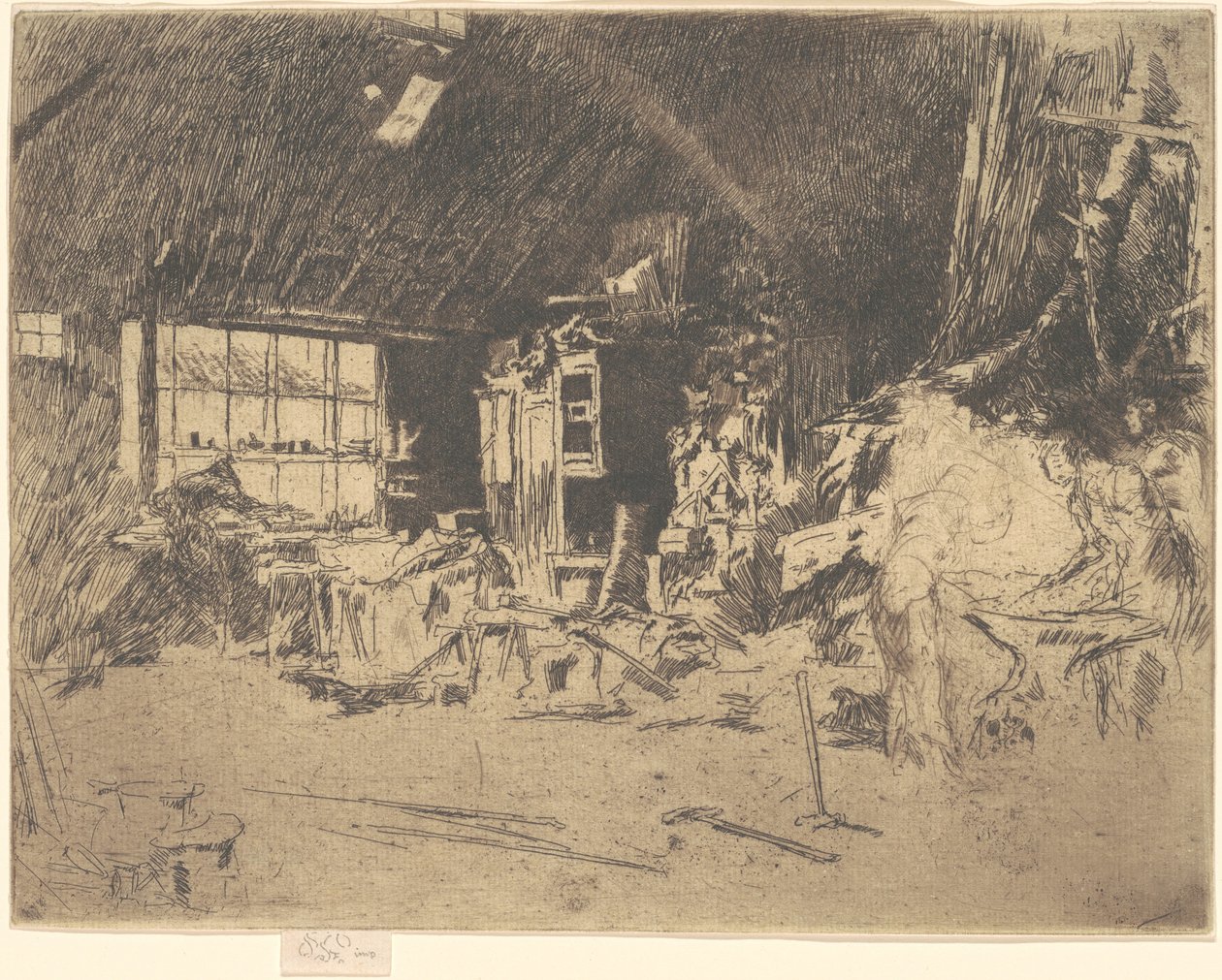 A kovácsműhely, 1880. alkotó: James Abbott McNeill Whistler