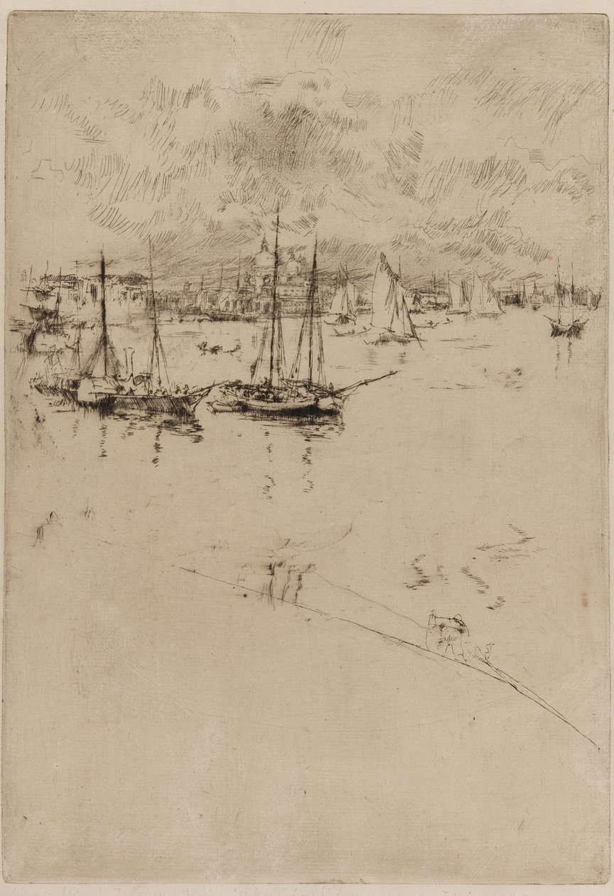 A gőzhajó, Velence, 1879-1880. alkotó: James Abbott McNeill Whistler