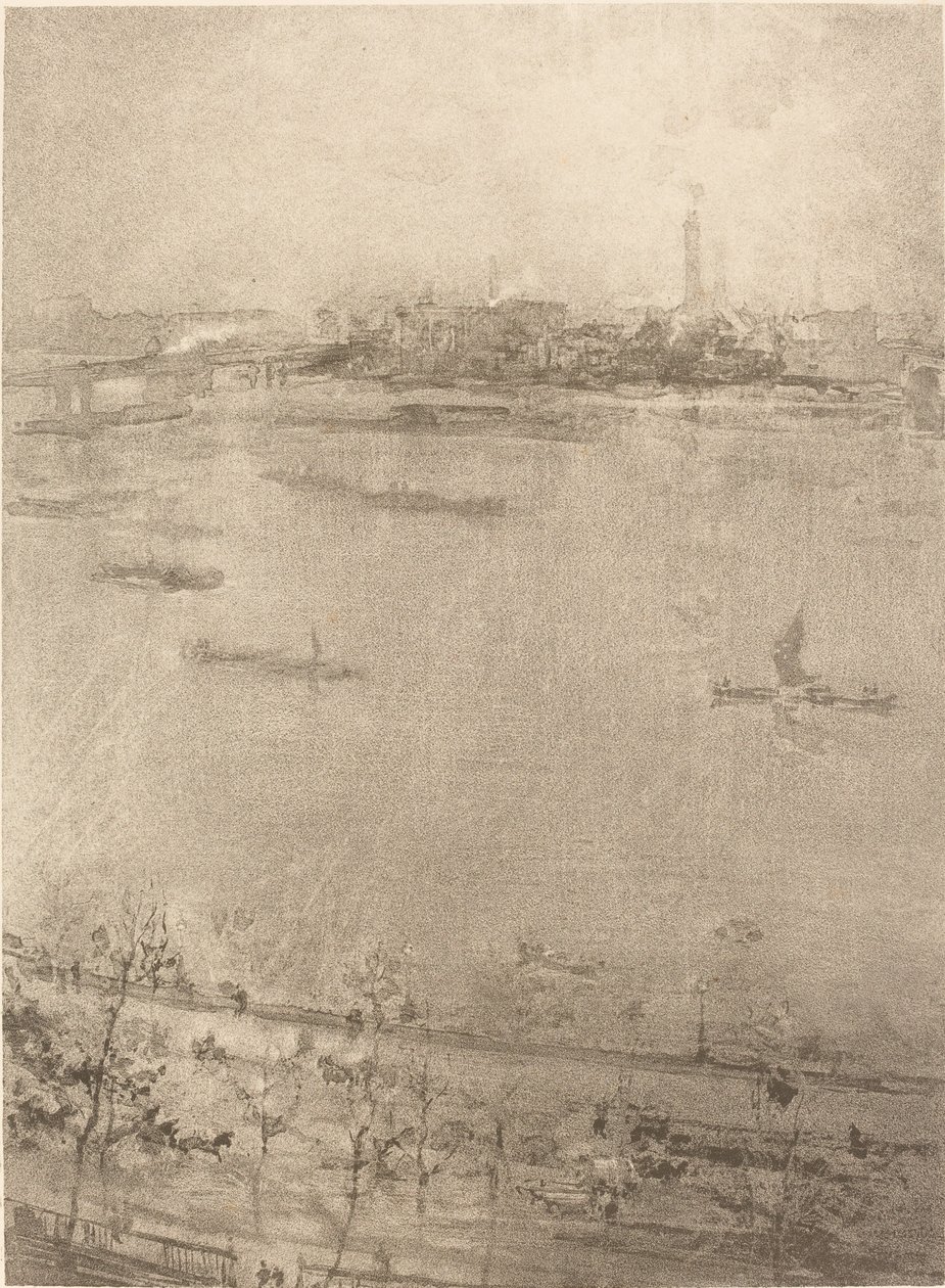 Temze, 1896. alkotó: James Abbott McNeill Whistler