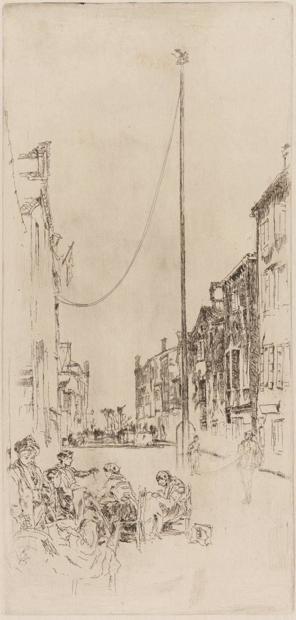 A velencei árboc, 1879-1880. alkotó: James Abbott McNeill Whistler