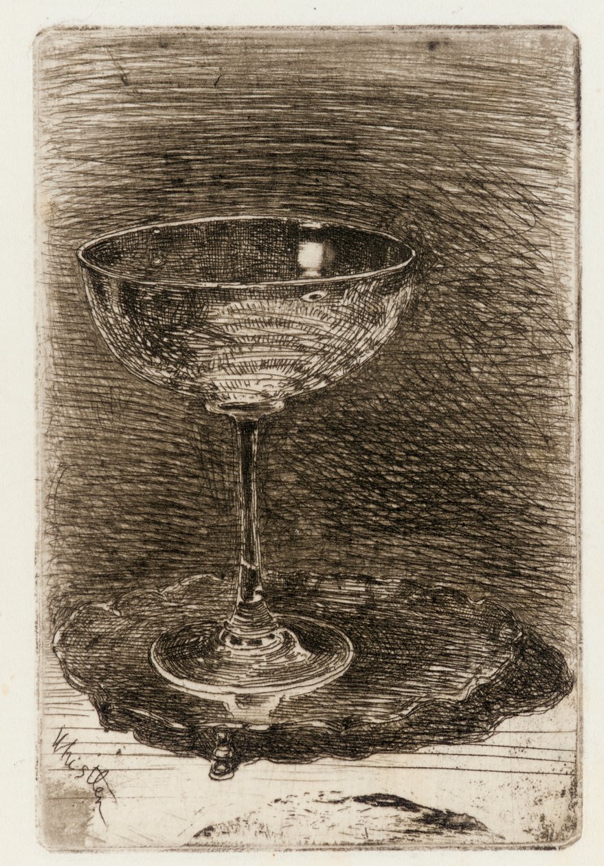 A borospohár, 1858. alkotó: James Abbott McNeill Whistler