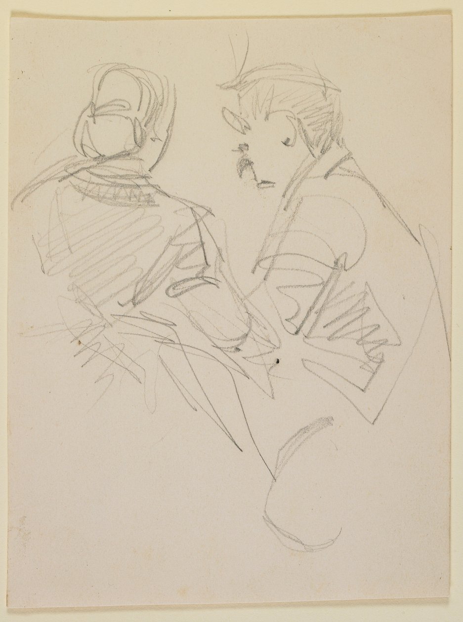 Két figura, 1858. alkotó: James Abbott McNeill Whistler