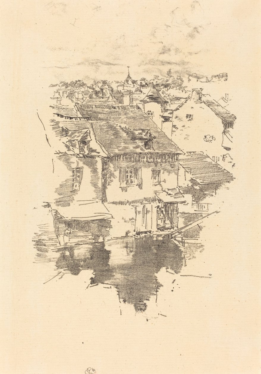 Vitré: A csatorna, 1893. alkotó: James Abbott McNeill Whistler
