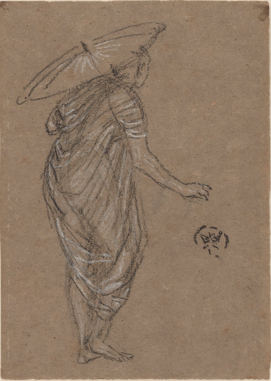Nő napernyős, 1870-1873. alkotó: James Abbott McNeill Whistler