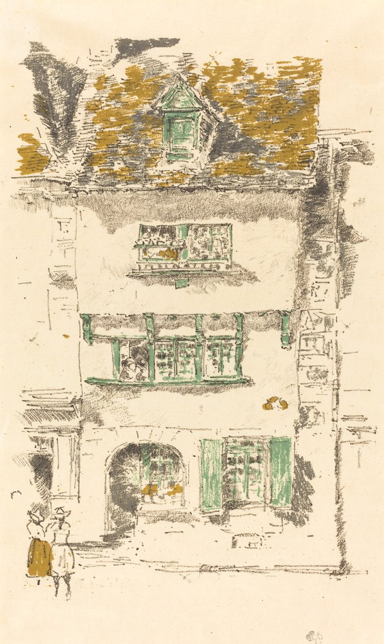 Yellow House, Lannion, 1893. alkotó: James Abbott McNeill Whistler