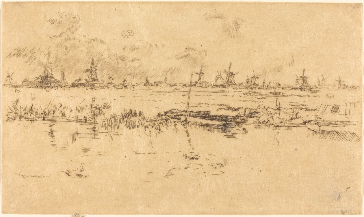 Zaandam, 1889. alkotó: James Abbott McNeill Whistler