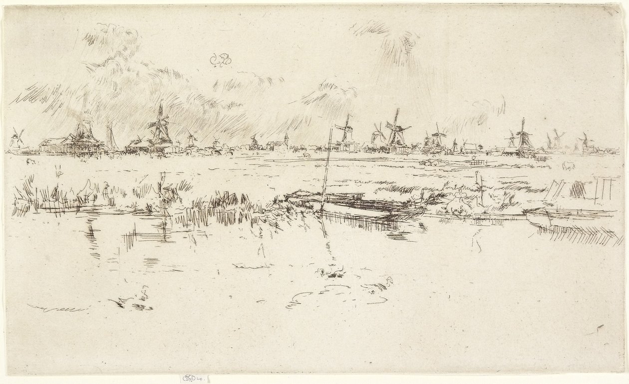 Zaandam, 1889 alkotó: James Abbott McNeill Whistler