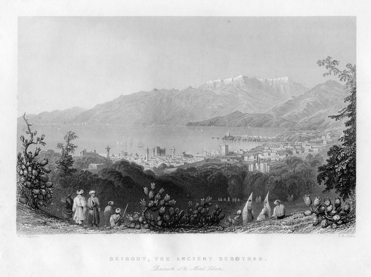 Bejrút, az ősi jegyesség, Szíria, 1841. alkotó: James B. Allen