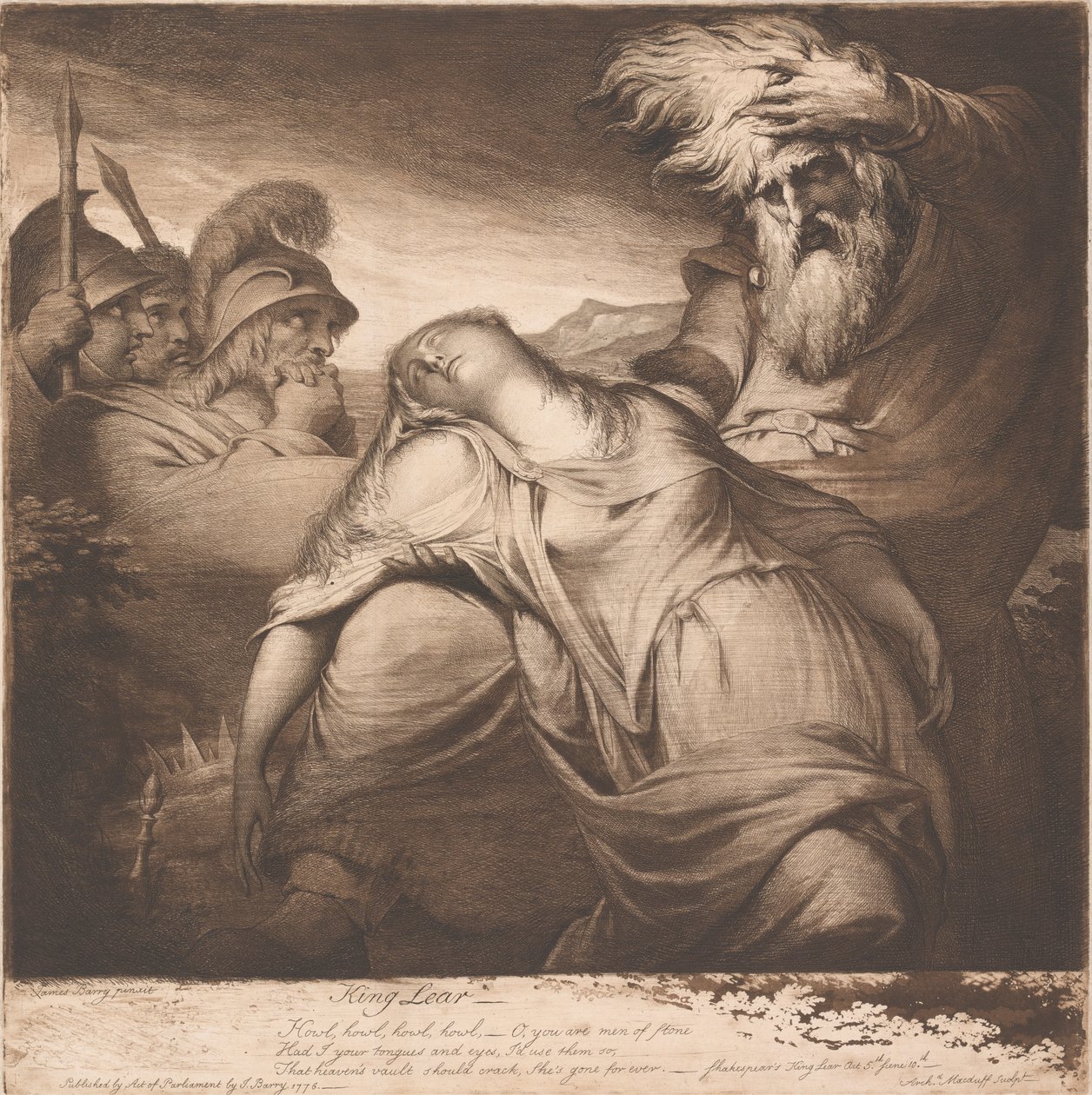 Lear király és Cordelia alkotó: James Barry