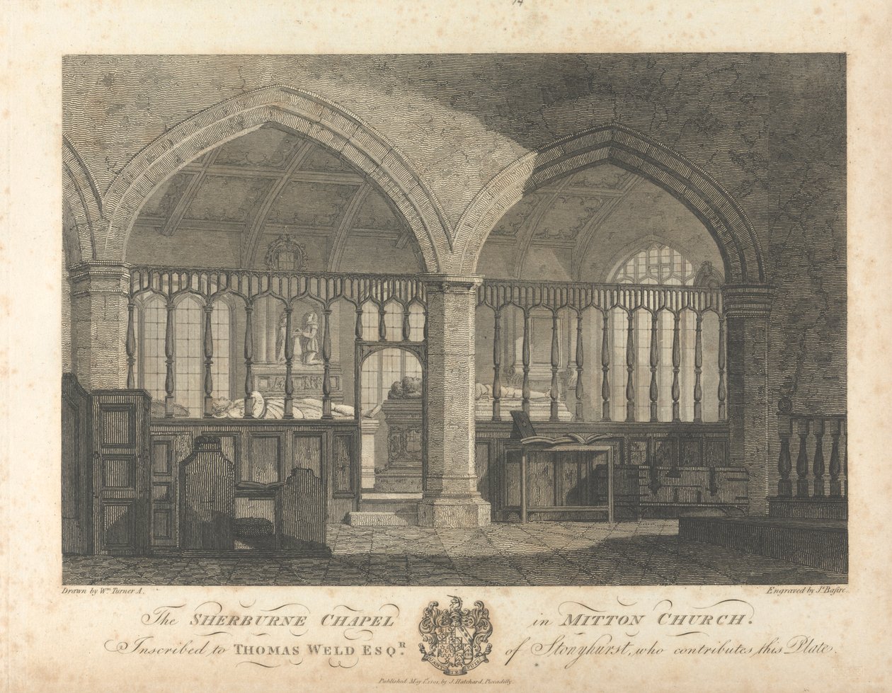 A Sherburne-kápolna a Mitton-templomban alkotó: James Basire
