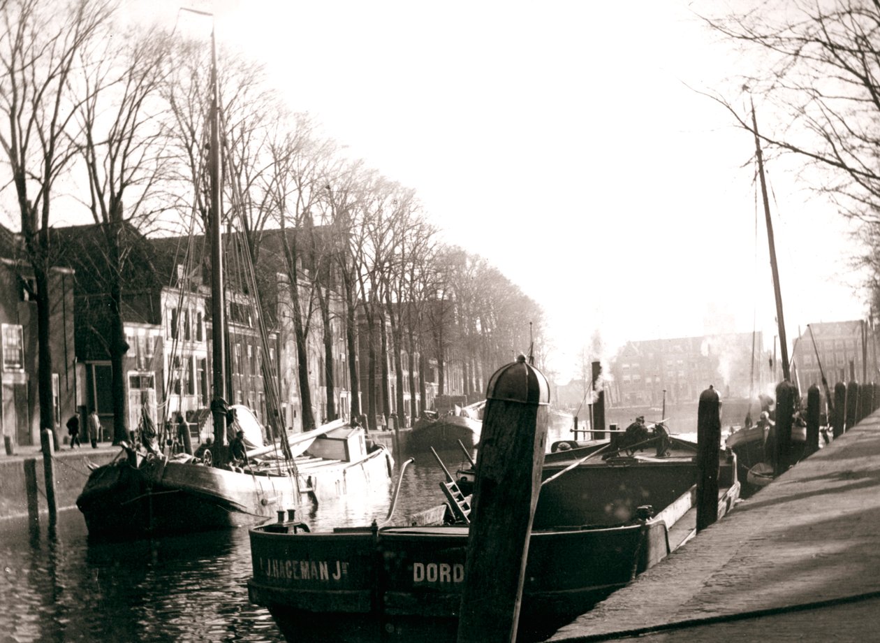 Csatornahajók, Dordrecht, Hollandia, 1898. alkotó: James Batkin