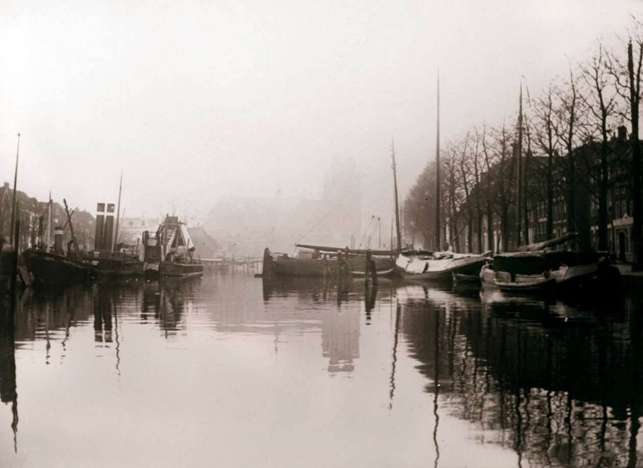 Csatornahajók, Dordrecht, Hollandia, 1898. alkotó: James Batkin